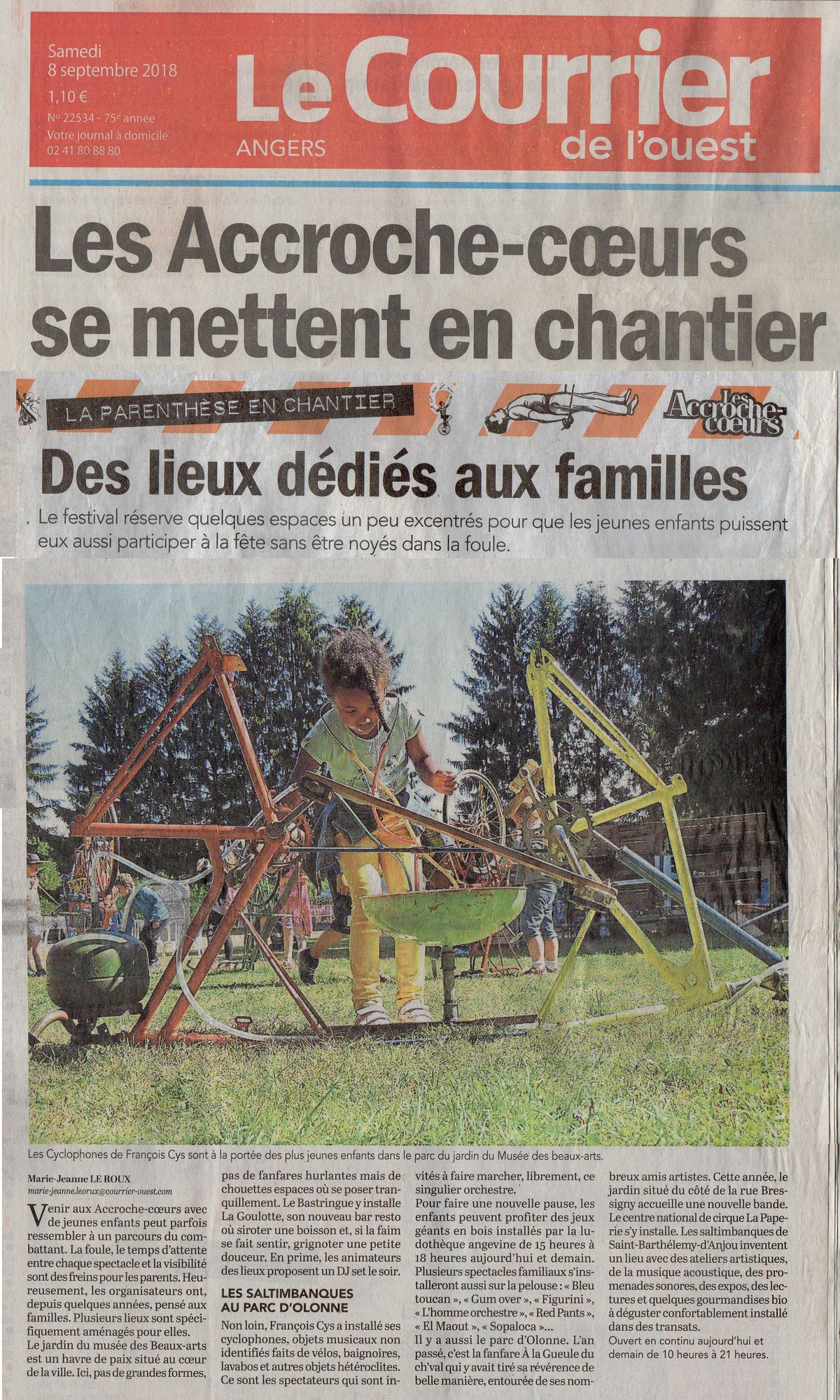 Courrier de l'Ouest 08-09-2018